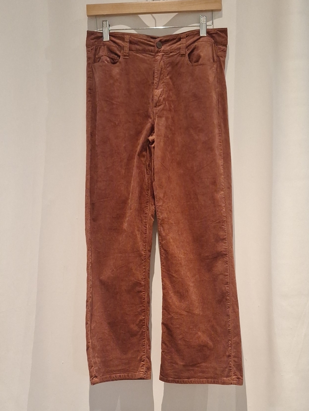 PAIGE Wide Leg Corduroy Pants in Dusted Berry